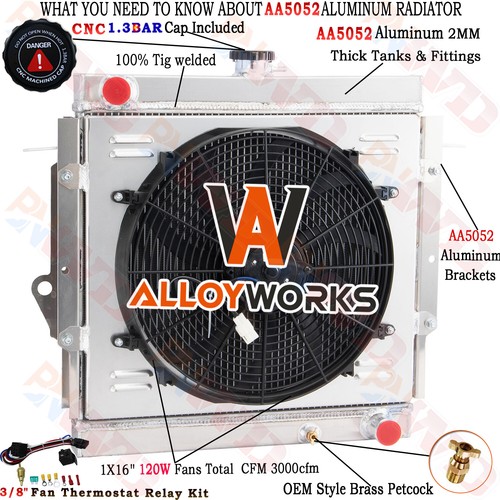 3 Row Radiator Shroud Fan For Toyota Land Cruiser FJ70/FJ73/FJ75 3F 4.0 ...