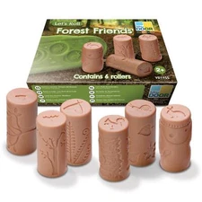 Woodland Animal Rollers for Play Dough Clay Creative Fine Motor Skills 2 Years+