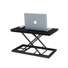 Adjustable Height Sit Stand Black Desk Converter Ergonomic Riser