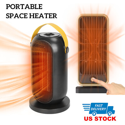 Portable Ceramic Space Heater Heating Fan Electric Small Heaters for Room  Office