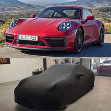 For Porsche 911 2000-2022 Custom Indoor Car Cover Satin Stretch Black Dust-proof
