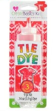 Create basics 1 Color Tie-Dye 9-Pc Kit, Make Up To 3 Projects LOT OF 2 RED