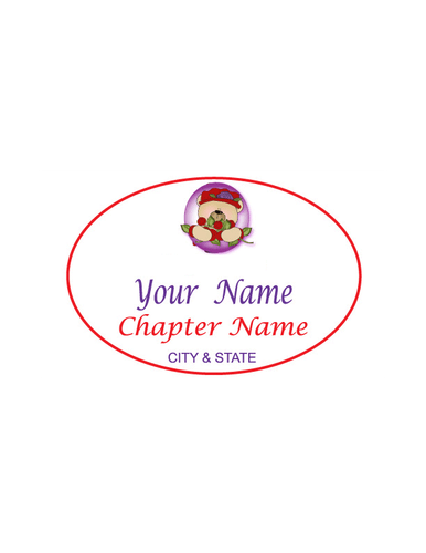 #153 tag Personalized MAGNETIC NAME BADGE TAG FOR THE RED HAT LADY - Picture 2 of 3