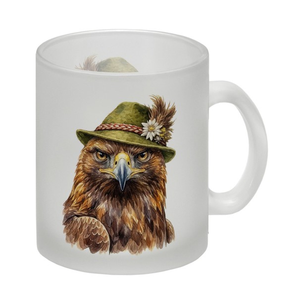 Steinadler Mit AlpenläNdischem Trachtenhut Glas Tasse-image