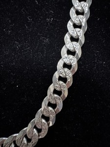Excellent Pre-owned 26" Cuban Link Chain Solid 925 Silver 6 mm link