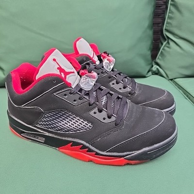 Nike Air Jordan 5 V Retro Low Alternate 90 Black Red Size 10 819171-001 2015