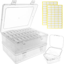 Bead Organizer Box   Small Bead Storage Containers, Mini Clear Plastic Storage B