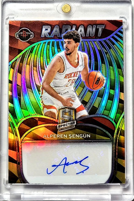 2021-22 Spectra Alperen Sengun #/10 Radiant Auto Gold Prizm Rookie Autograph RC