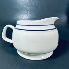 Elegance II Collection, Japan Mariner Blue Gravy Boat  Blue Bands & Trim MINT