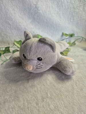 Melissa und Doug grau und weiß liegende 9 Zoll Katze Plüsch