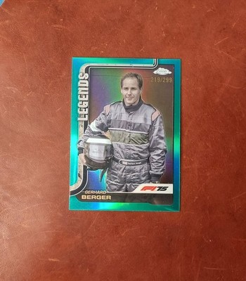 2025 F1 Topps Chrome Gerhard Berger #153 True Aqua Refractor /199 SP Legends 