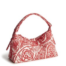 Vera Bradley Womens Premium Cotton Roxbury Crescent Shoulder Bag, Paisley Key...