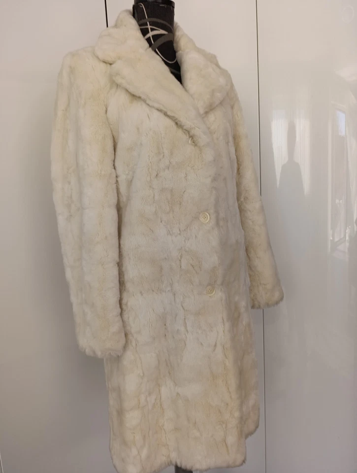 APART Damen Wunderschöner Kunstpelz-Mantel in Weiß Gr.40. TOP ZUSTAND. - Bild 3 von 4