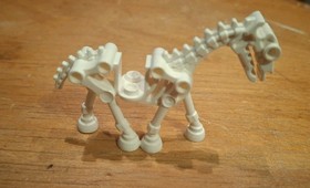 Lego White Skeleton Horse Minifigure Skeletal Animal Castle Fantasy Era