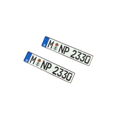 Customised 1:64/43/32/24/18 Plastic Licence Plate Model for Model Cars Display