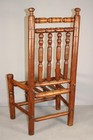MUSEUM QUALITY 17TH C TURNED CARVER STYLE HEARTH CHAIR ORIGINAL TURNED SEAT RAIL — photo 6
