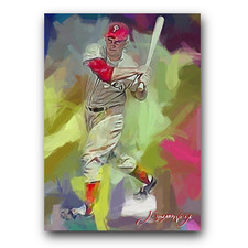Del Ennis Art Card Limited 29/50 Edward Vela Signed (Philadelphia Phillies)