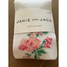 NWT Janie and Jack floral tights 4-5