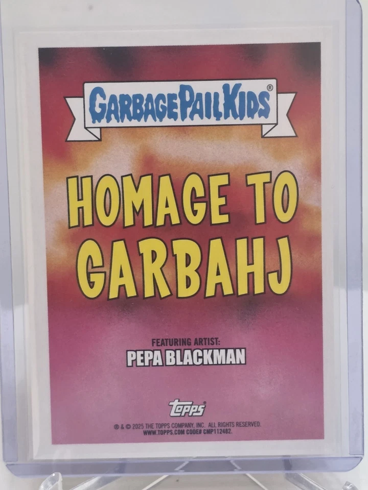 2025 Garbage Pail Kids Worst 40th Anniversary BOMB gold 04/50 GARB-31 BLACKMAN - Image 2 of 2