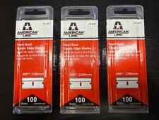 Single Edge Razor Blades .009 Steel Back American Line Carbon Steel 300 blades
