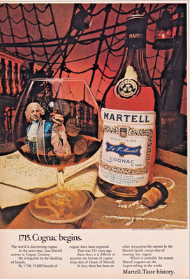 Martell Cognac Jean Martell Reflection Snifter Sail Rigging 7''x11'' Print Ad 1971