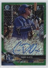 2018 Bowman Chrome Prospect Green Shimmer Refractor 94/99 Chris DeVito Auto 13iq