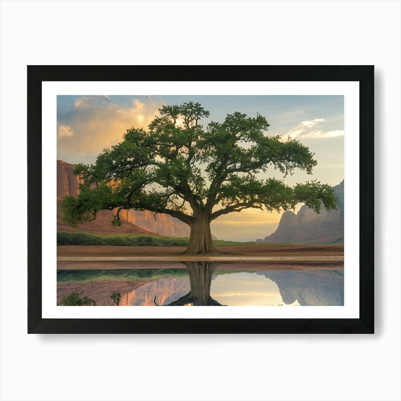 Tree of Life 18 Inch Framed Wall Art Canvas Print Poster  
