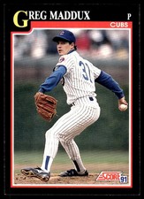 Greg Maddux 1991 Score #317 Chicago Cubs MLB READ FREE SHIPPING AutographDen
