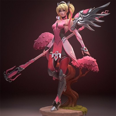 Mercy Angela Ziegler 3D Printing Unassembled Unpainted Resin Model Garage Kits