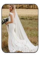 Wedding Veil 118" Long Cathedral Tulle 1 Tier Plain with Comb - Bridal Accessory