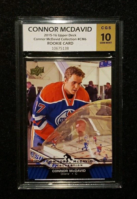 *CONNOR MCDAVID* 2015-16 Upper Deck Collection #CM-6 *CGS 10* RC Rookie Card