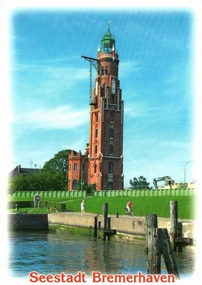 AK Bremerhaven, Alter Leuchtturm Simon Loschen, gel 2007 Stempel! (Nr. 1302)