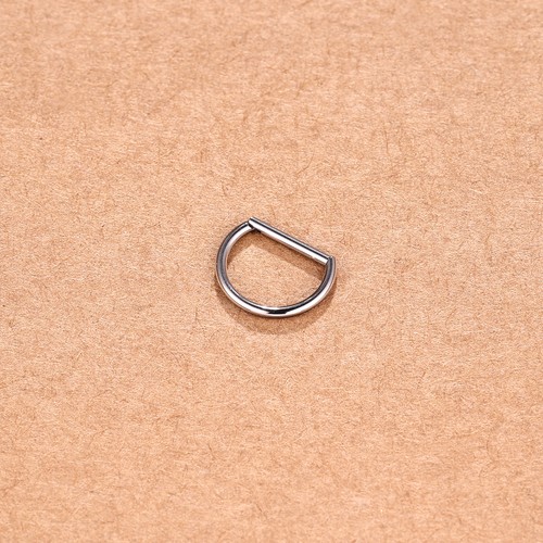 1 PIEZA G23 Titanio 16G Nariz Tabique Anillo Circonita cúbica Forma D Oreja Hélice Cartílago Piercings - Imagen 13 de 32