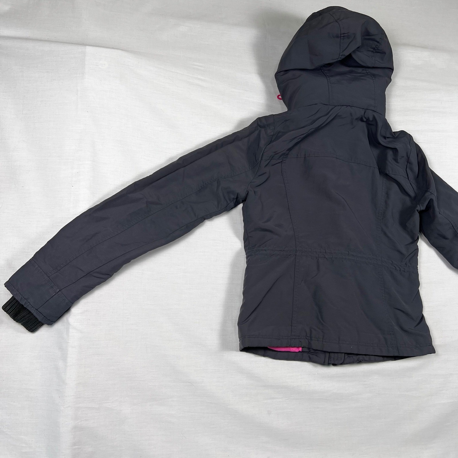 Abercrombie Coat Womens XS Grey Pink Bella Swan Twilight Hooded Fleece Jacket image 7