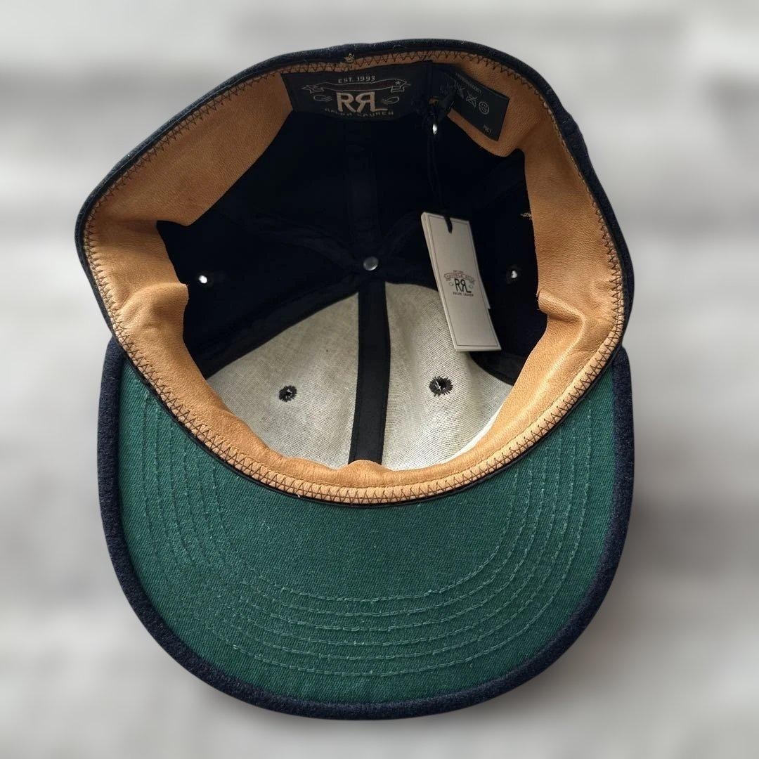 RRL Double RL One Star Wool Baseball Cap Navy Felt Star Size M