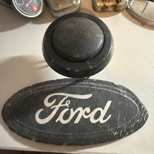 Vintage Ford Horn Button Assembly W Script Emblem 19371940 Steering Wheel Vintage Ford Horn Button Assembly W Script Emblem 19371940 Steering Wheel