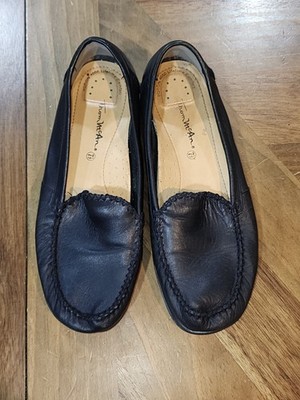 Thom McAn Black Leather Plain Loafers Sz US 7.5 W / EU 38