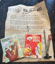 1963 ARGO Junior Chef Mixer Cook Book, Gingerbread Mix Full  Instructions
