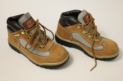 Timberland 15745 Kid's Wheat Brown Leather Waterproof Field Boots Kids Size 13.5