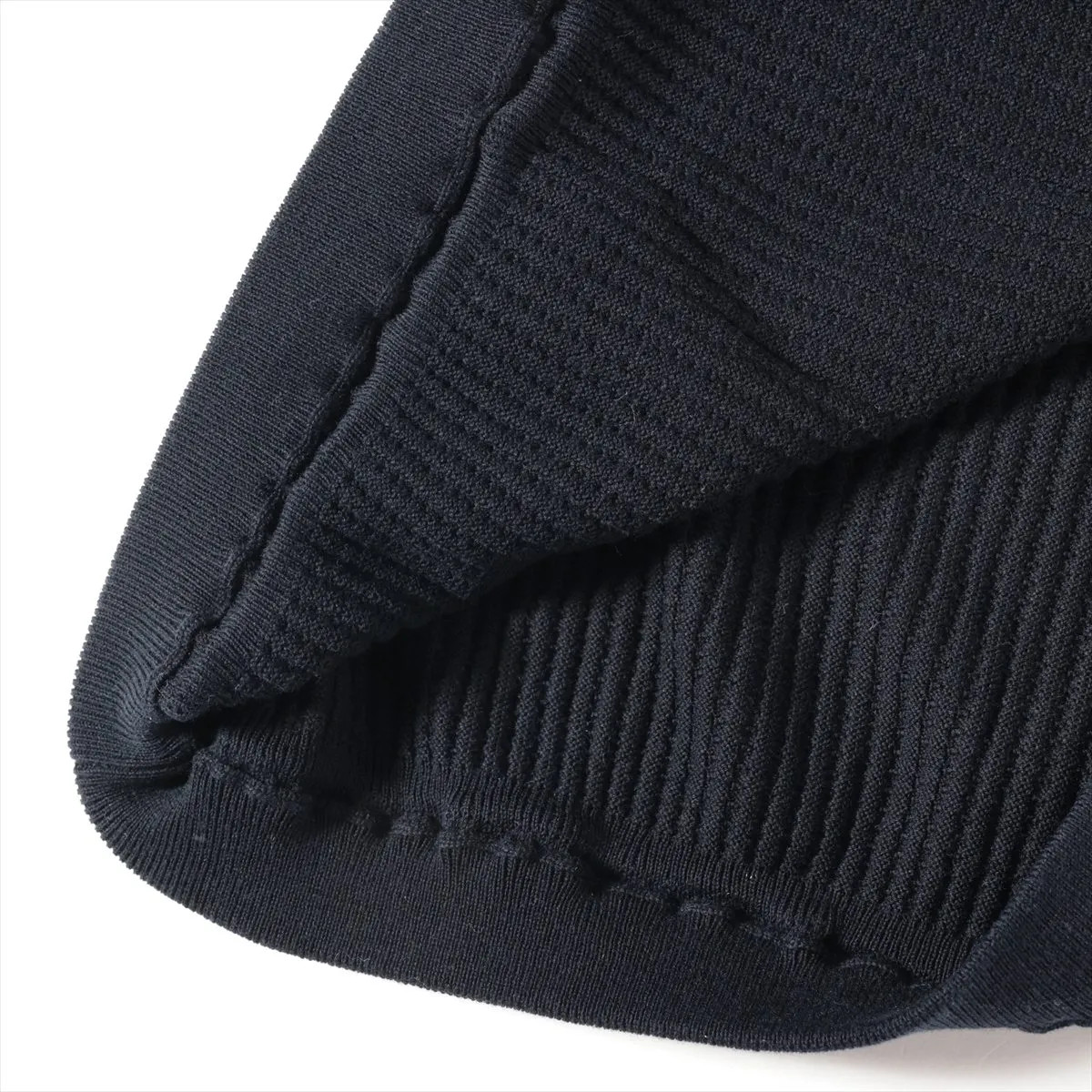 Chanel Coco Mark 09P Cotton Knit dress 38 Ladies' Navy Blue  P35348K02048 thumbnail 4