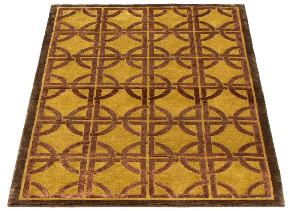 Hand-knotted Area Rug 3'5" x 5'6" Traditional Wool/Silk Oriental Carpet - Image 3 of 4