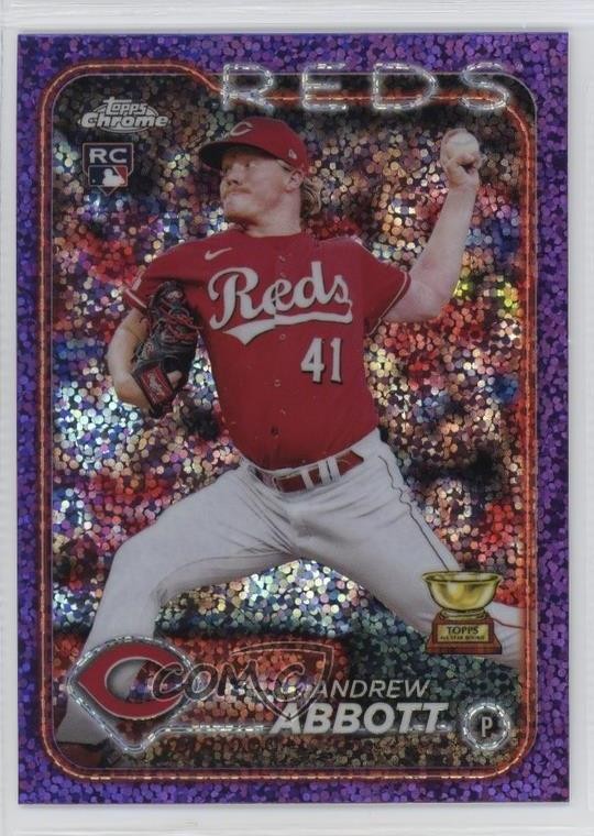 2024 Topps Chrome Purple Speckle Refractor /299 Andrew Abbott #154 1o3q