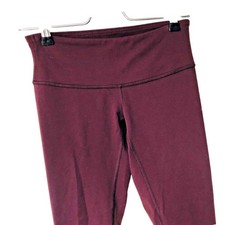 LULULEMON Burgundy Capri Crop Leggings Pants Women's 4 Athleisure Waist 24-30