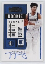 2020-21 Panini Contenders Rookie Ticket Variation Tyrell Terry #126 Auto 06xp