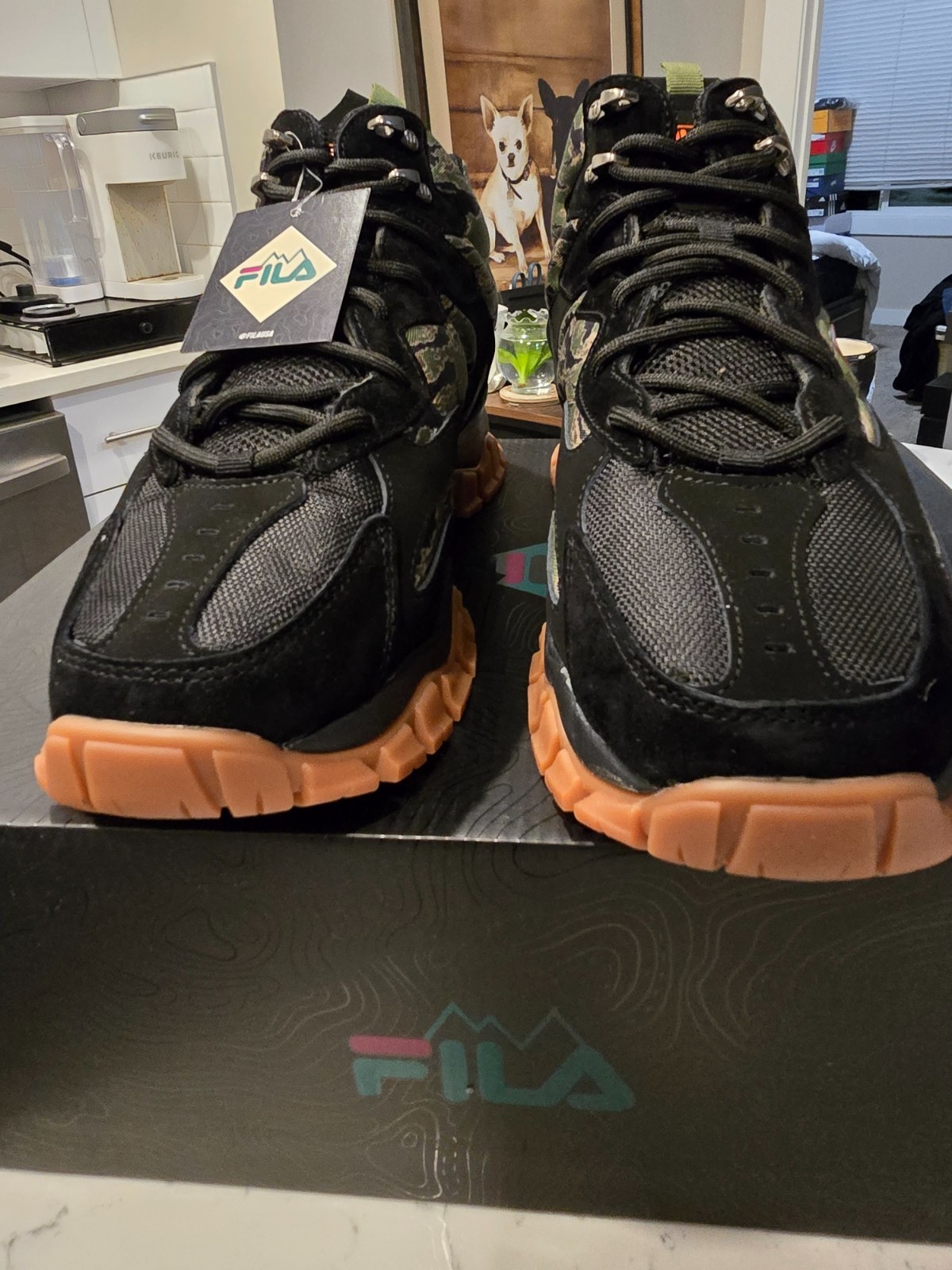 FILA - Men's Ray Tracer TR 2 Mid Top Shoes 1RM01882 962 Boot Camo RARE Size 10 image 9
