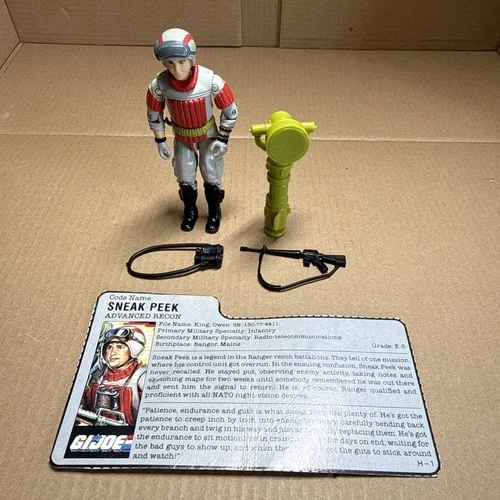 GI JOE Vintage Action Figure SNEAK PEEK   with File Card 1987