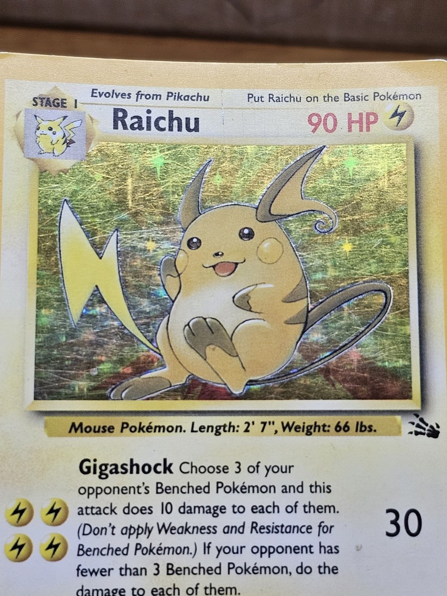 Raichu 14/62 Fossil Holo Rare Pokémon Card TCG | eBay