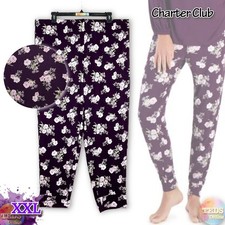 NWOT Charter Club Women's XXL Soft Stretch Lightweight Floral Pajama Pants