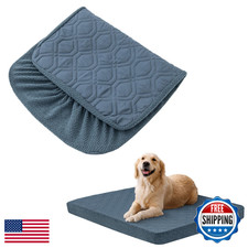 Waterproof Quilted Dog Bed Cover 40x32" Washable Water Absorbent Pet Puppy