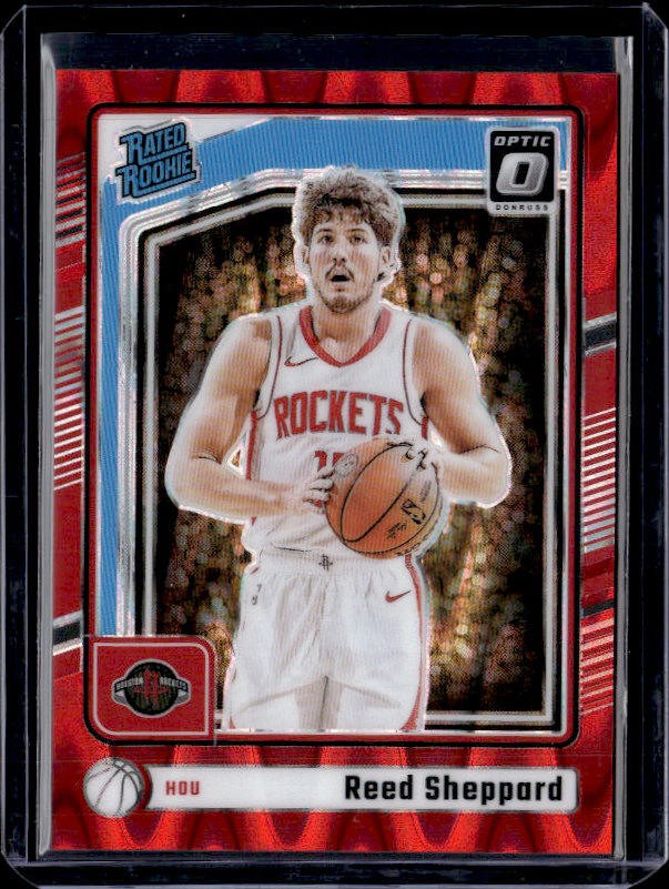 2024-25 Donruss Optic #255 Reed Sheppard Red Seismic #/149
